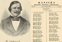 Antun Mihanović objavio LIJEPU NAŠU u Daniczi 14. szusheza 1835.